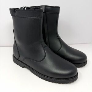 Merlin Mens Motorcycle Boots 13 Black Pull On Side Zipper Waterproof Biker EUC